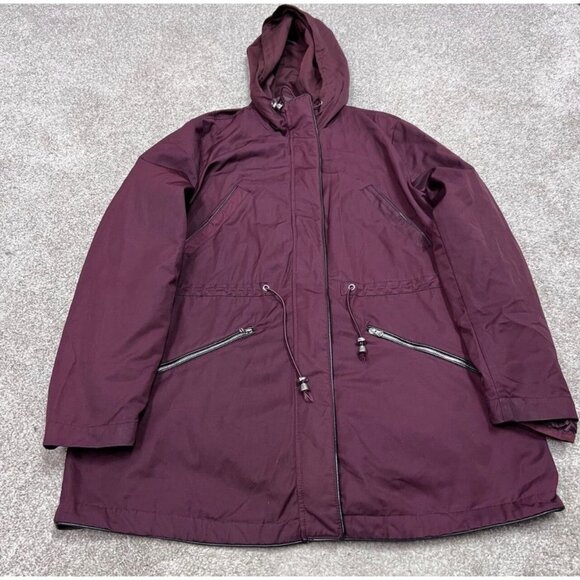 A New Approach Women's Burgundy Long Sleeve Full Zip Jacket Size Large - Picture 1 of 11
